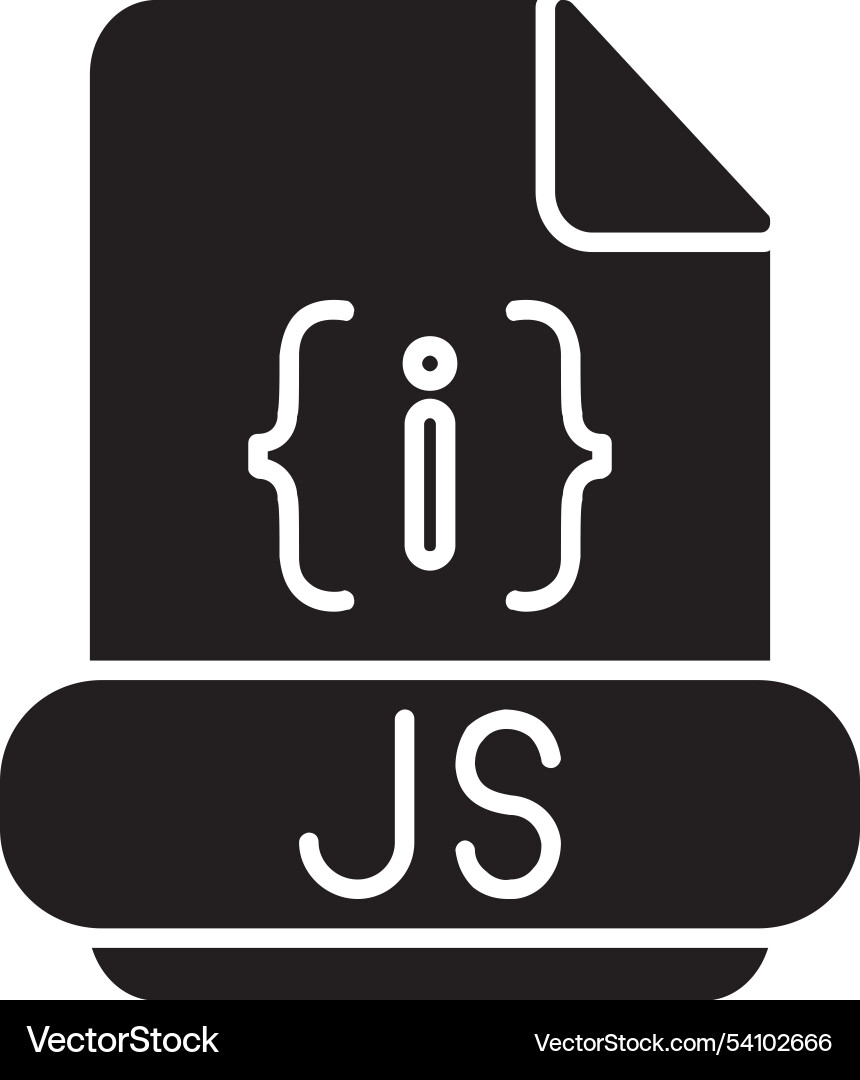 Js format glyph icon design vector image