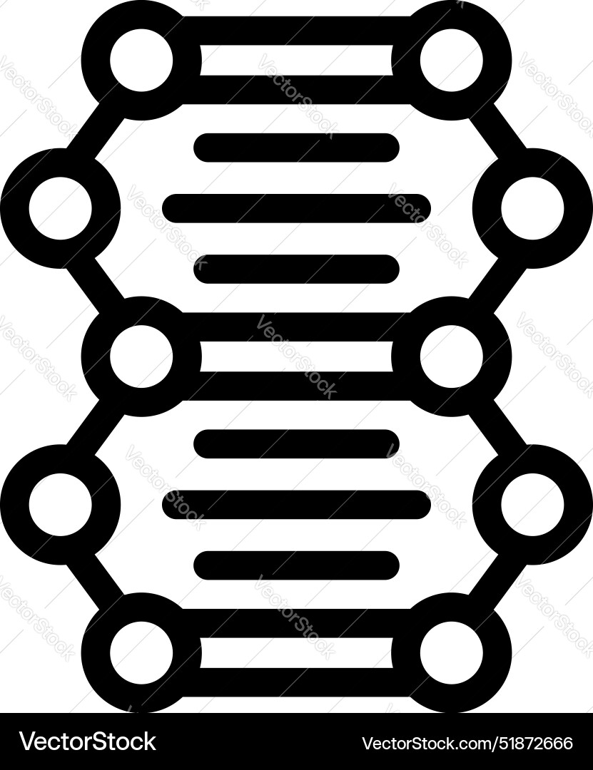 Molecular structure icon representing dna sequence Molecular structure icon representing dna sequence vector image