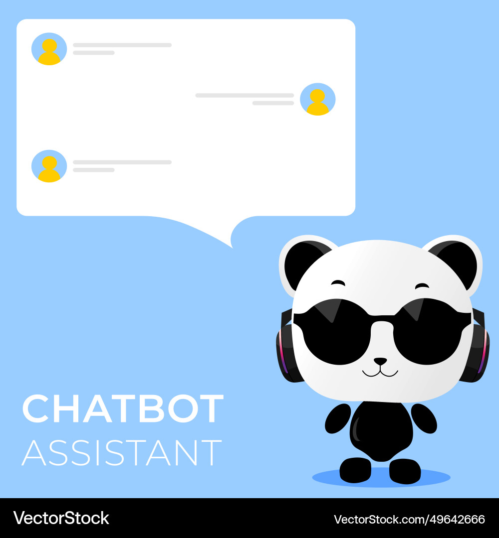 Robot shaped chatbot assistant Vector Image