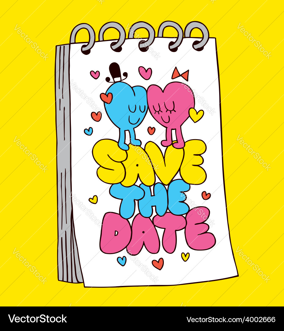 Save the date vector image