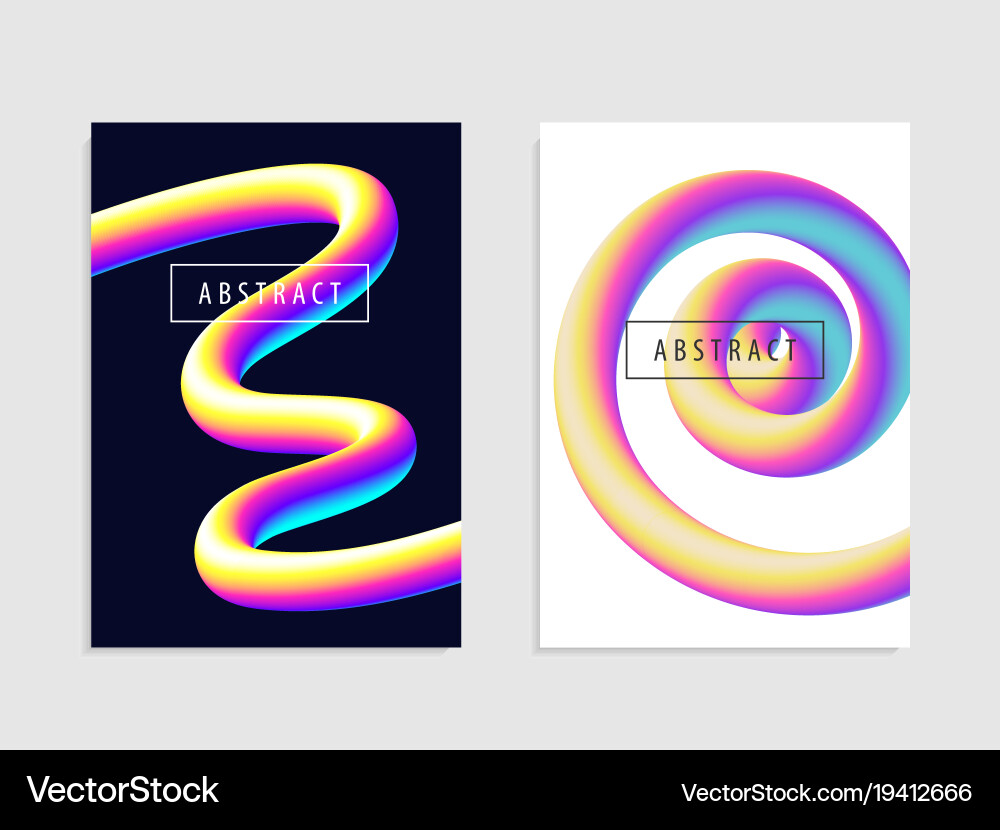 Set of modern trendy style abstraction background Vector Image