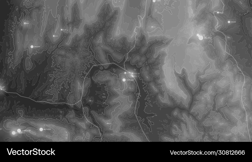 Terrain big data visualization futuristic map Terrain big data visualization futuristic map vector image