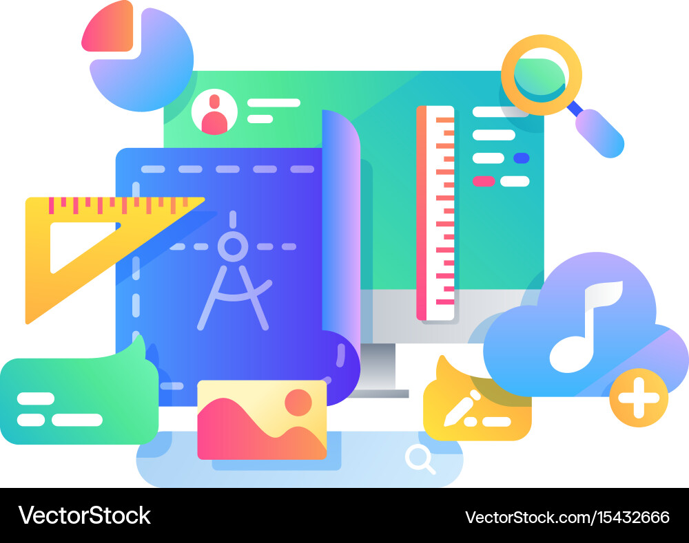 Web Development Concepts vector image