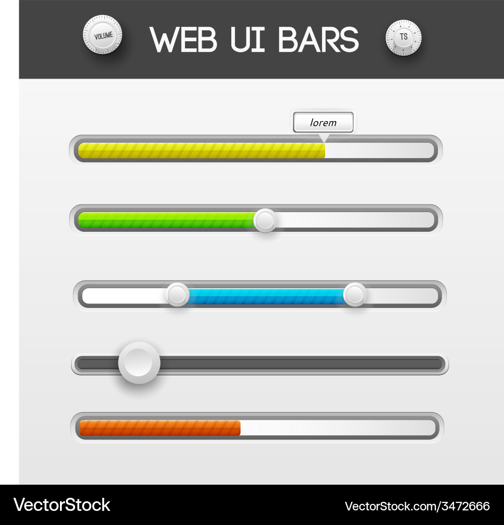 Web-Schnittstelle ui-Elemente Vektorbild