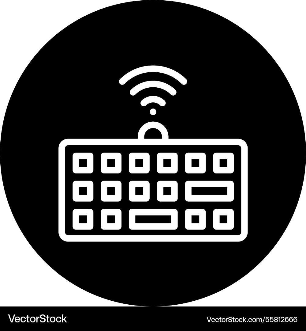 Wireless keyboard icon design Vector Image