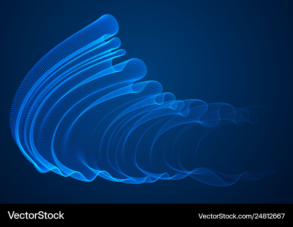 3d magic particles mesh array over dark 3d magic particles mesh array over dark vector image
