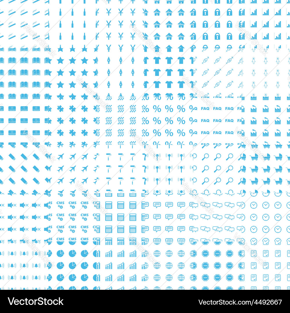 Big seamless pattern set vector image