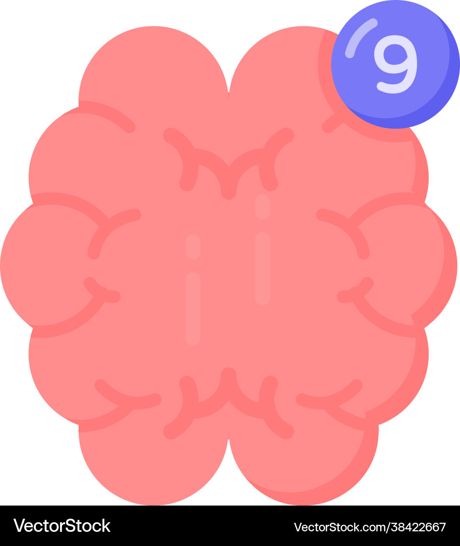 Brain notifications Vector Image
