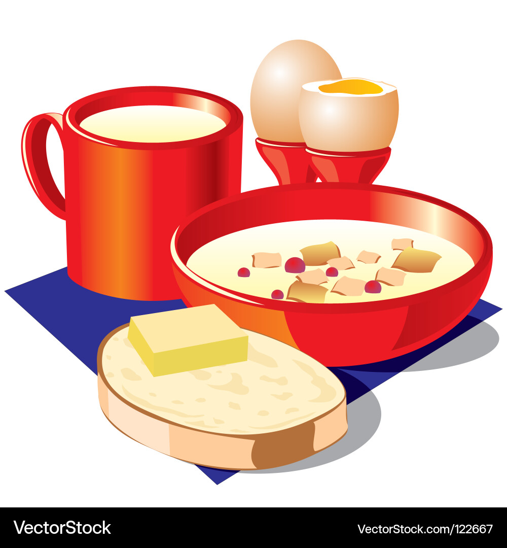 Breakfast Table Scene Royalty Free Vector Image
