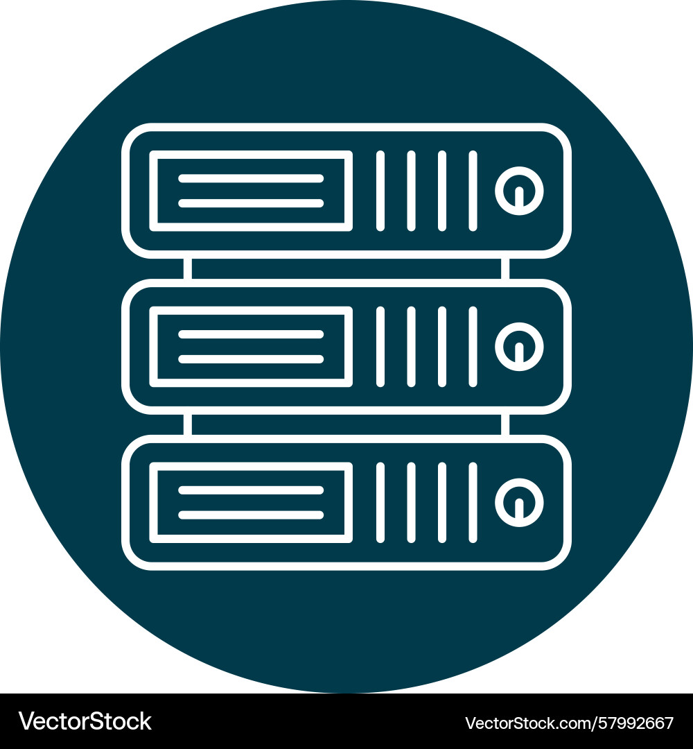 Database Line with Circles Vector Image