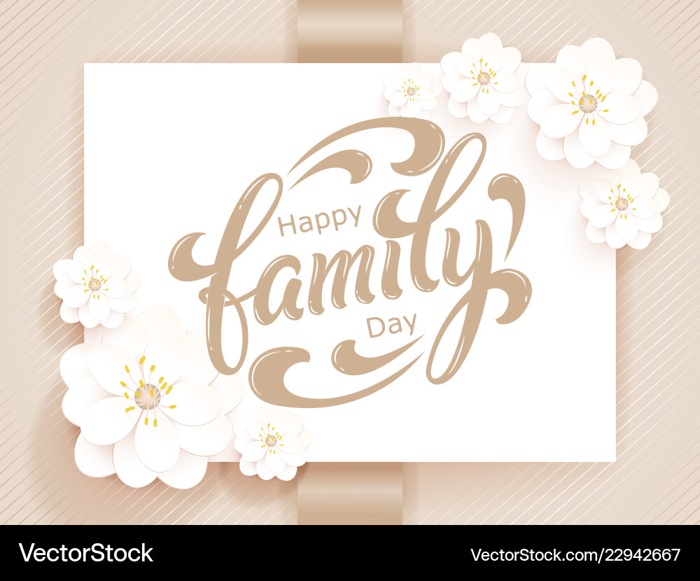 Elegant happy family day card Elegant happy family day card vector image