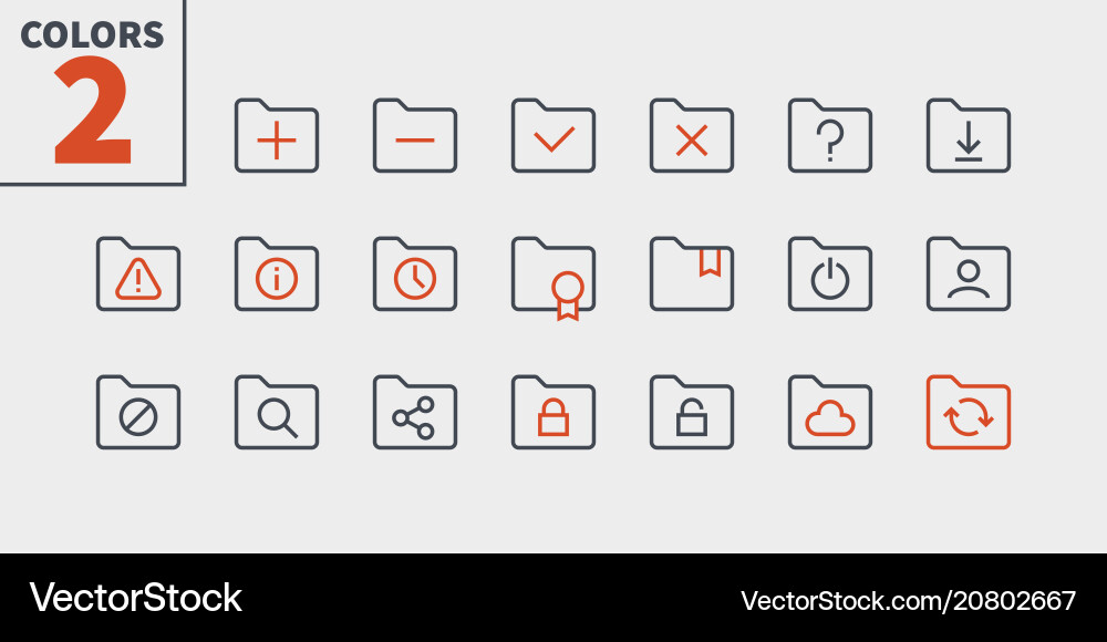 Folder ui pixel perfect well-crafted thin Folder ui pixel perfect well-crafted thin vector image