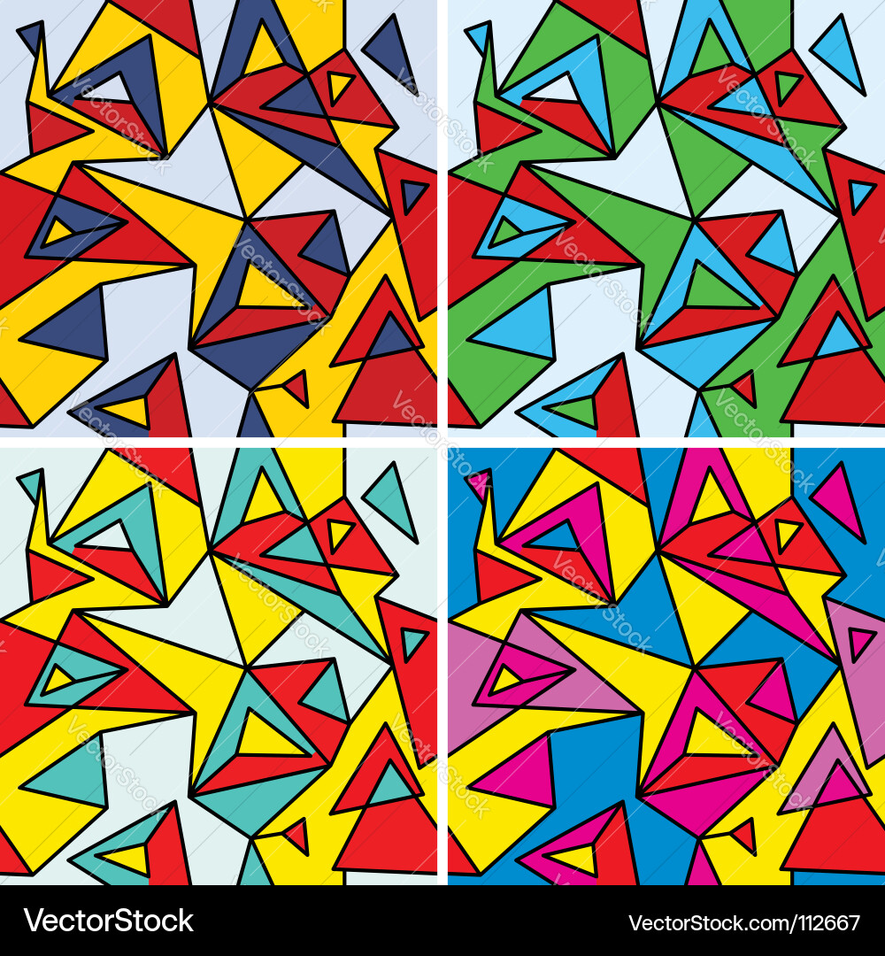 Geometric Color Blocks vector image