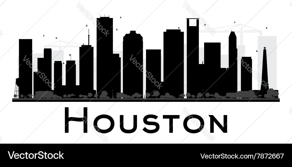 Houston Skyline Silhouette vector image
