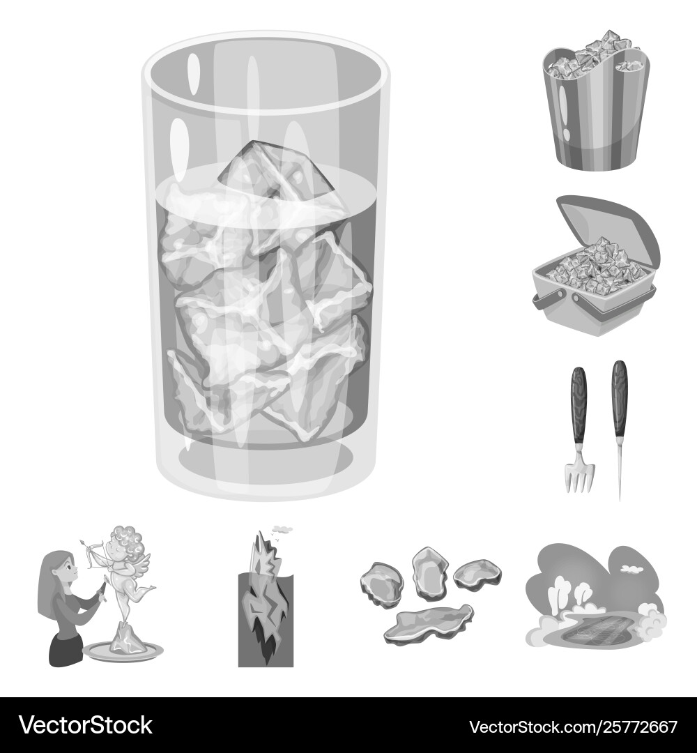 Isolated object square and purity icon set vector image
