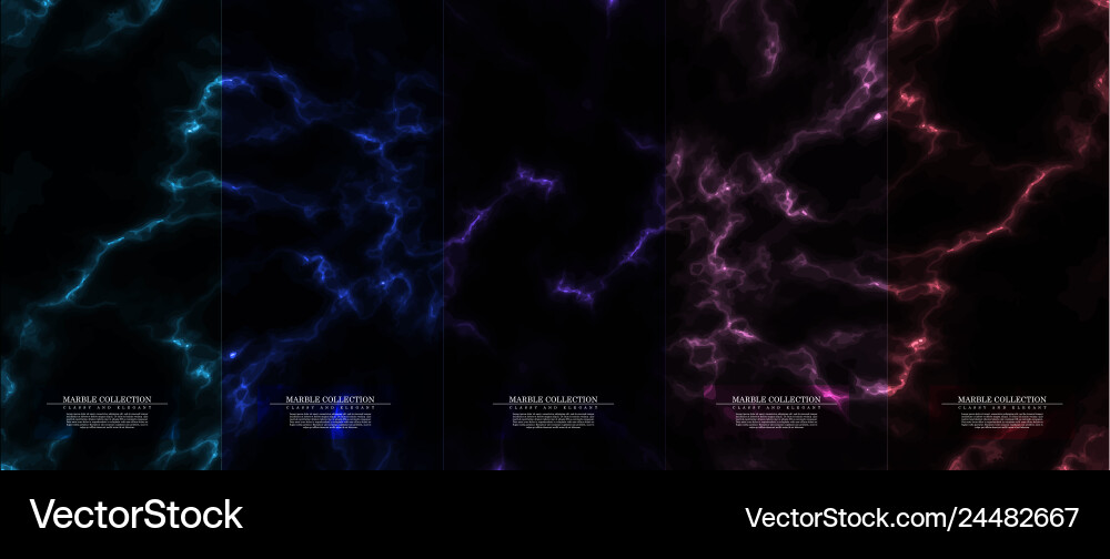 Marble collection abstract pattern texture dark Marble collection abstract pattern texture dark vector image