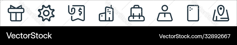 Myicon one line icons linear set quality Myicon one line icons linear set quality vector image