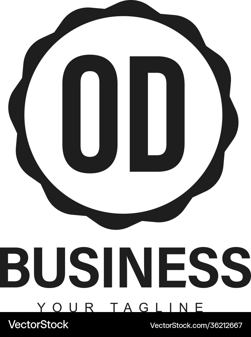 Od initial a logo design with abstract style Od initial a logo design with abstract style vector image