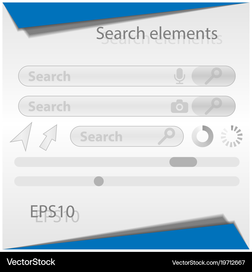 Search elements for the web interface vector image