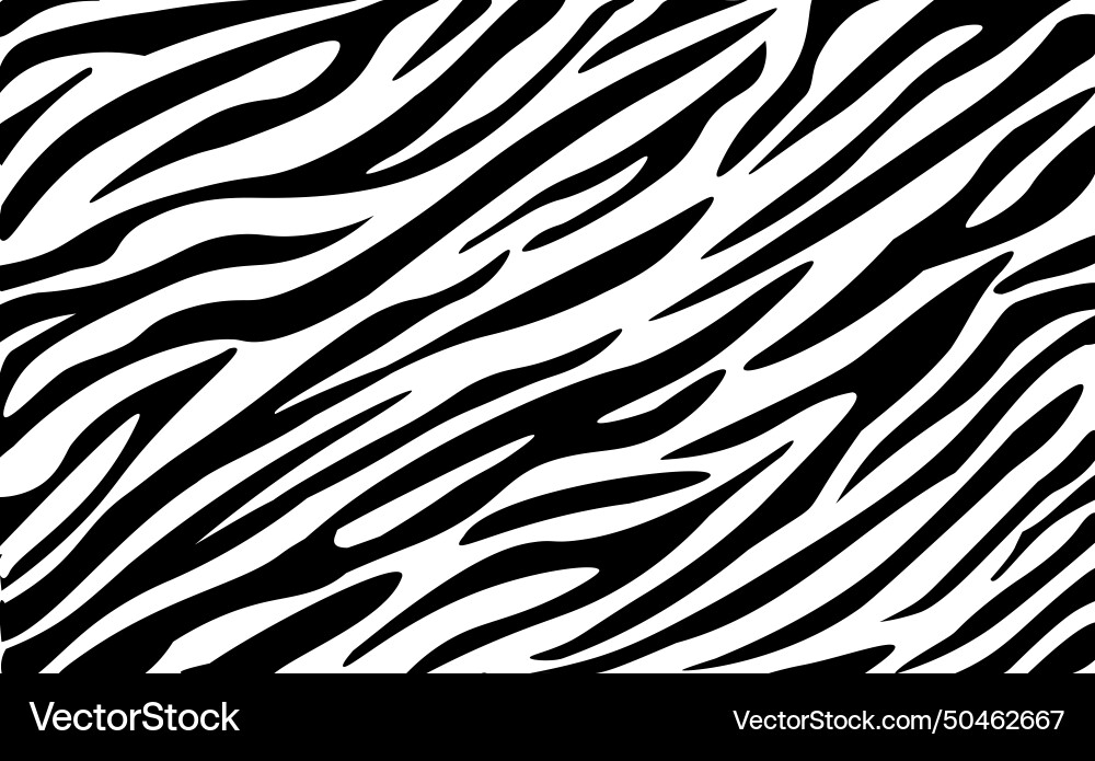 Zebra Skin Pattern - Bold Stripes Royalty Free Vector Image