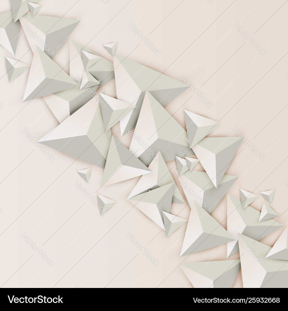 Abstract 3d triangles on light background Abstract 3d triangles on light background vector image