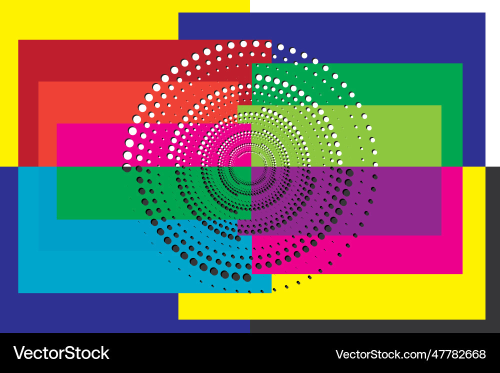 Abstract circle dot on multicolored background Abstract circle dot on multicolored background vector image