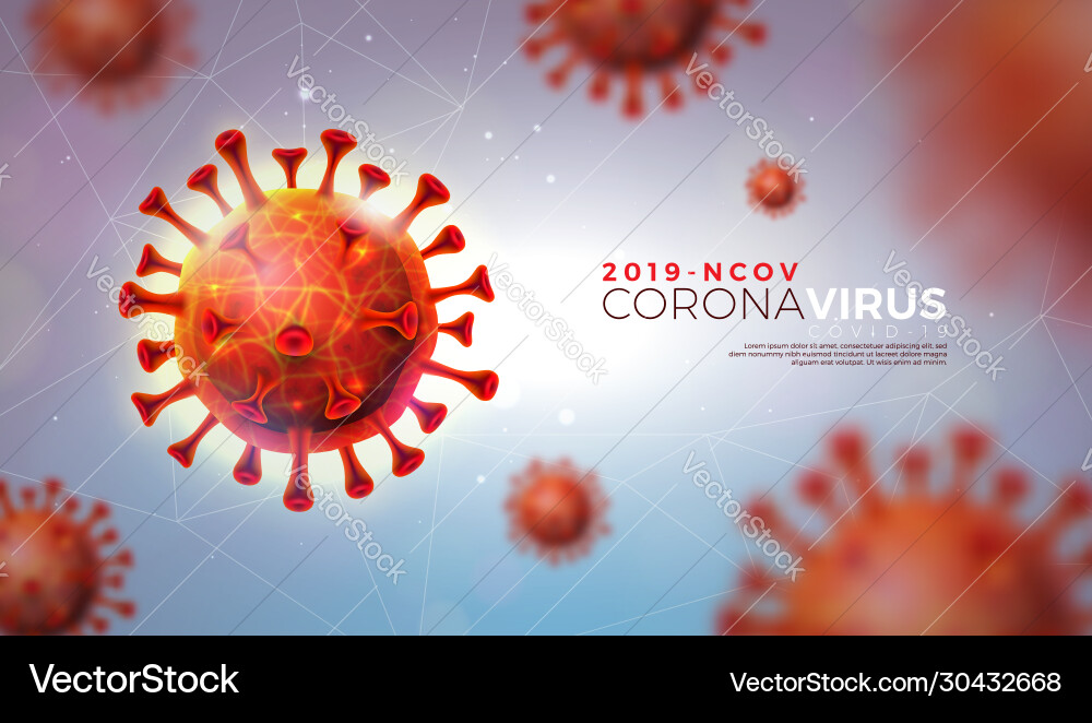 Covid19-19 coronavirus Ausbruch Design mit Viren Covid19-19 coronavirus Ausbruch Design mit Viren vektorbild