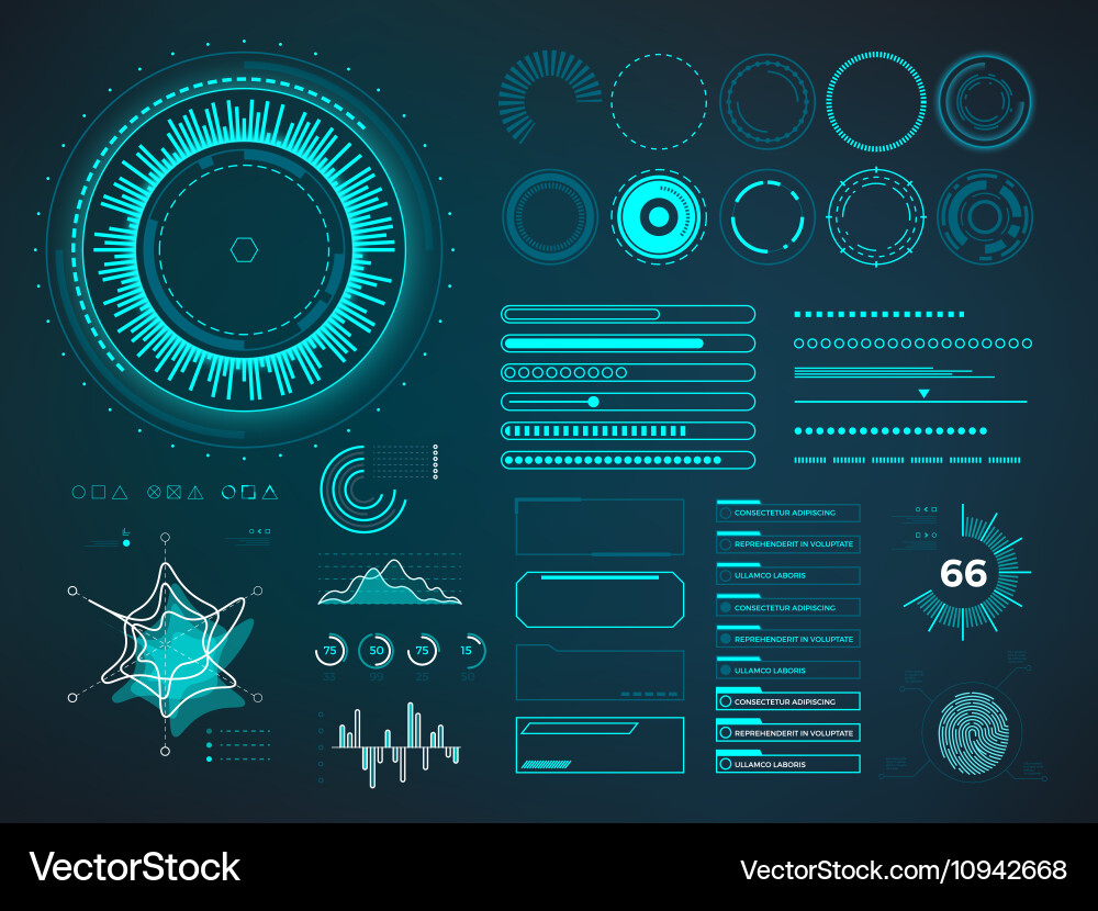Digital Dashboard Interface vector image