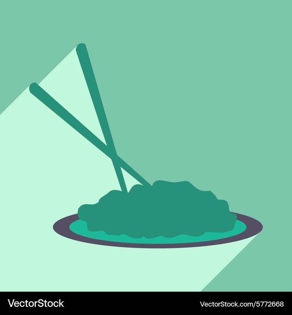 Flat with shadow icon and mobile application Vector Image
