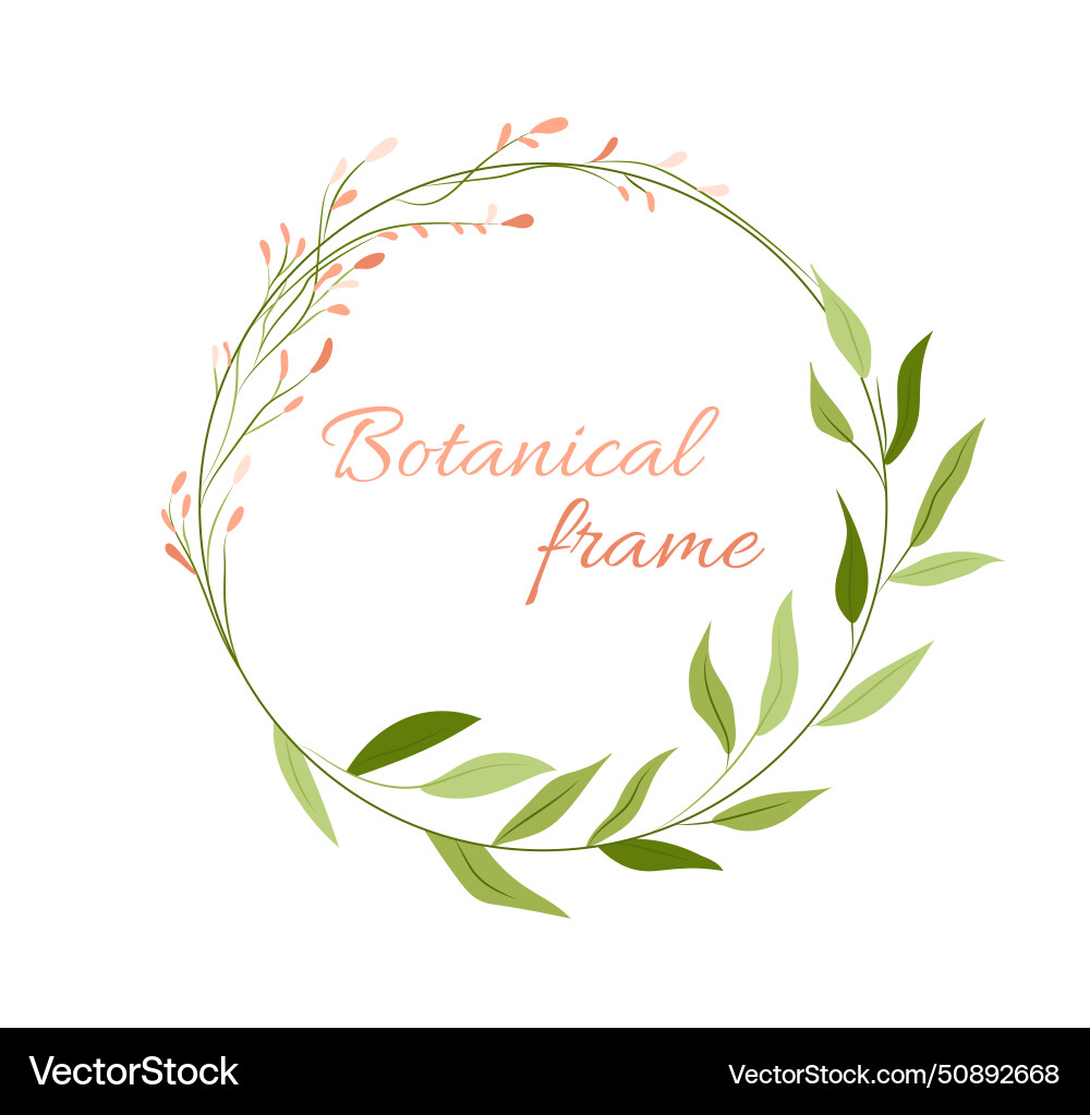 Flowers circle frame Royalty Free Vector Image
