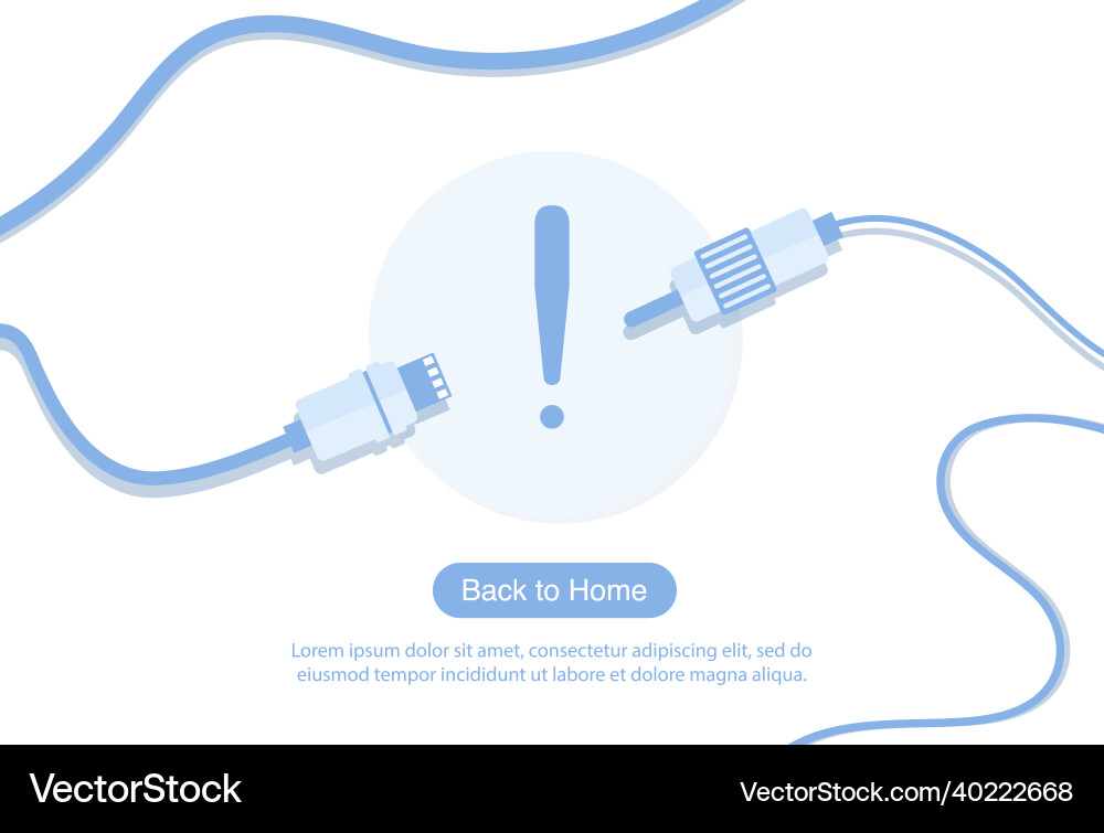 Internet network warning 404 error page or file Vector Image