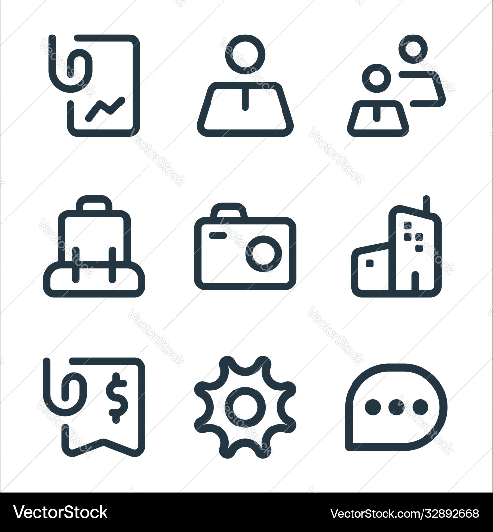 Myicon one line icons linear set quality Myicon one line icons linear set quality vector image
