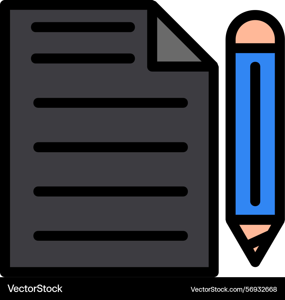 Note line filled style icon design Vector Image