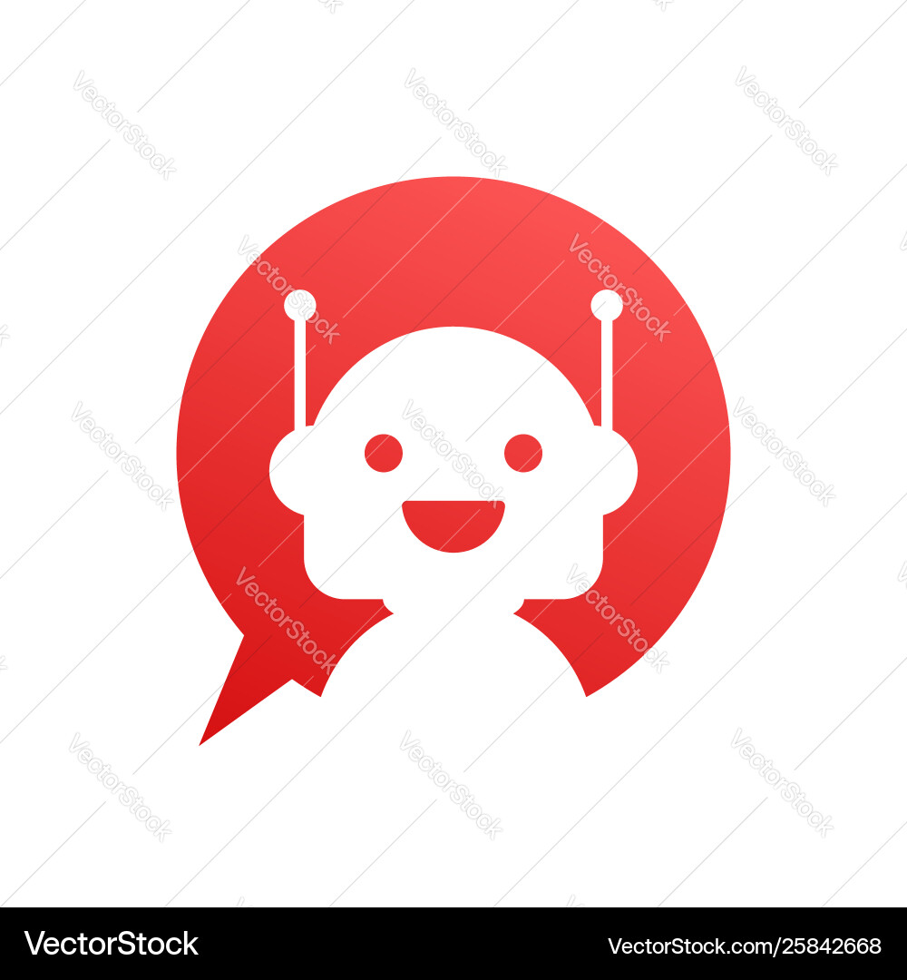 Robot icon bot sign design chatbot symbol concept Vector Image