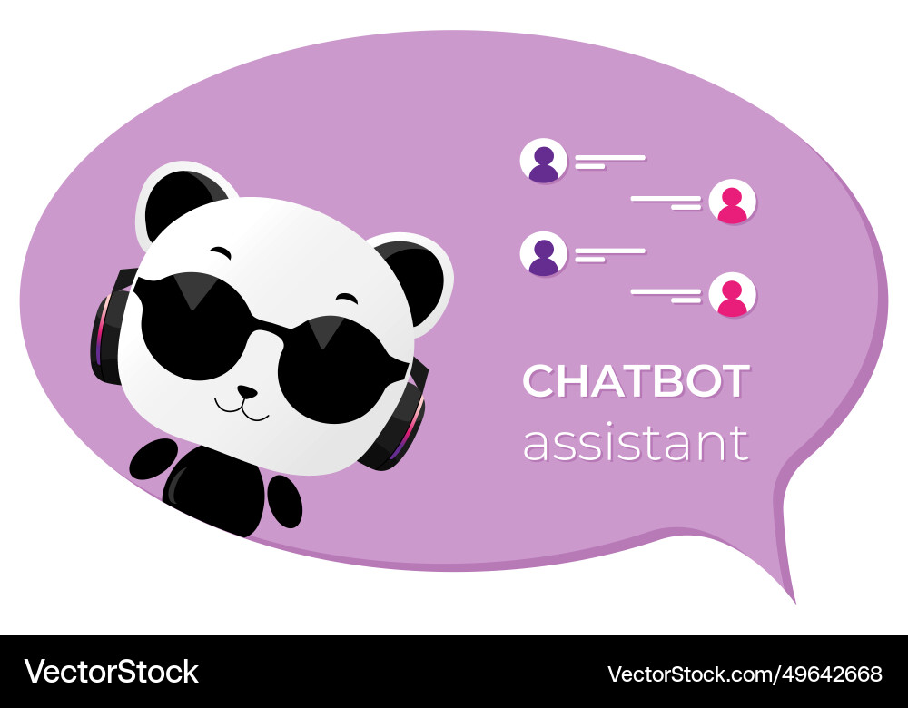 Robot shaped chatbot assistant with artificial int Vector Image