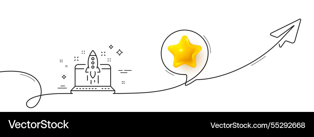 Start business line icon launch crowdfunding Vector Image