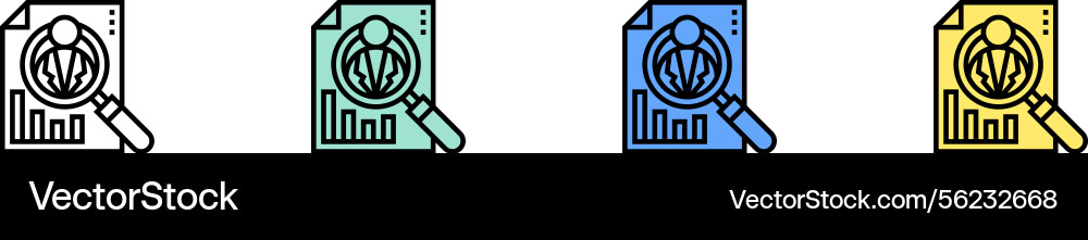 Suche Icon Umriss grün blau und gelb Stil Suche Icon Umriss grün blau und gelb Stil vektorbild