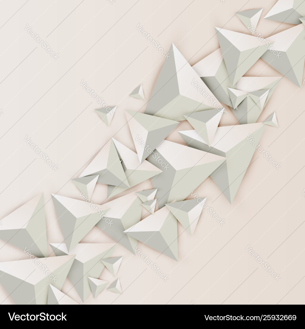Abstract 3d triangles on light background Abstract 3d triangles on light background vector image