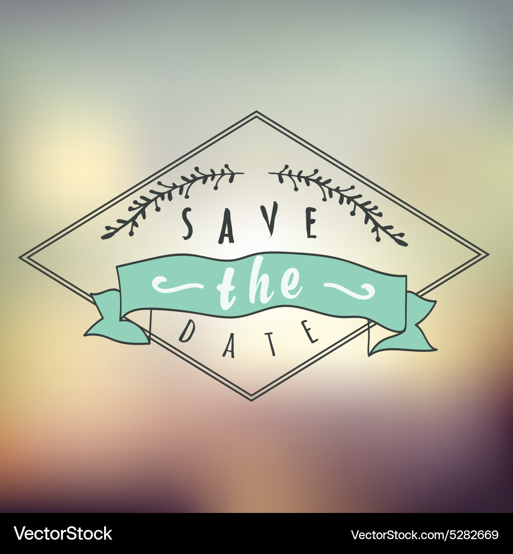 Abstract background with typographical quote save vector image