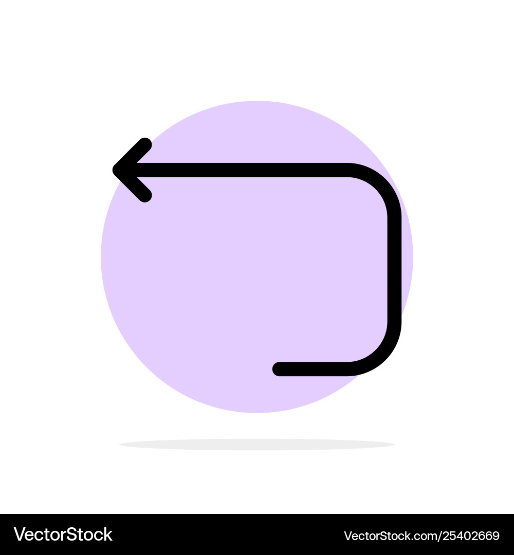 Arrow loop back abstract circle vector image