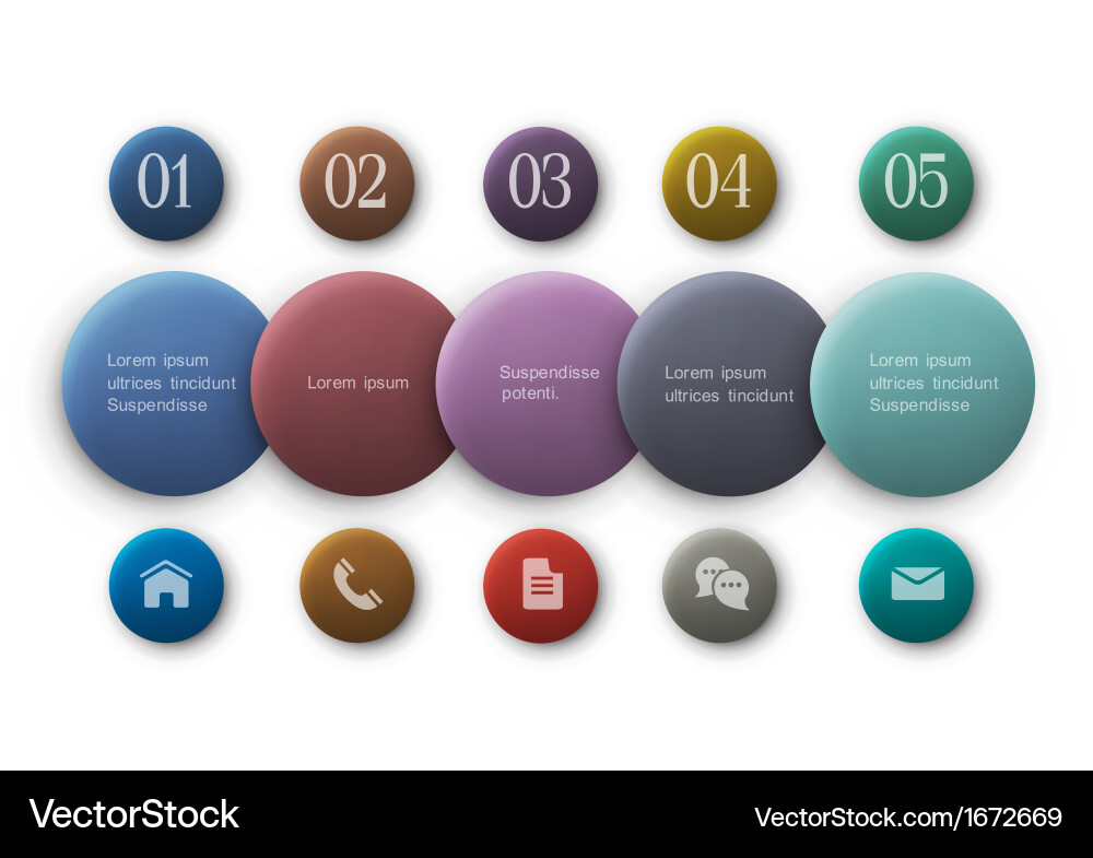 Buttons options infographics and web design Vector Image