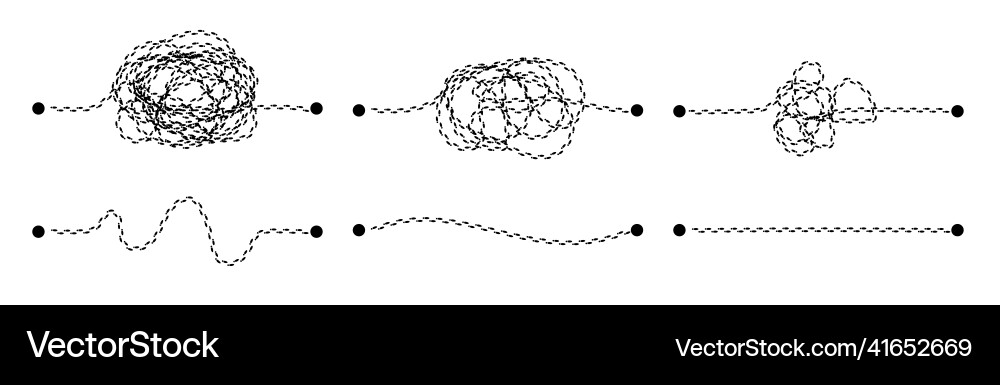 Complex and easy simple way from start to end Complex and easy simple way from start to end vector image