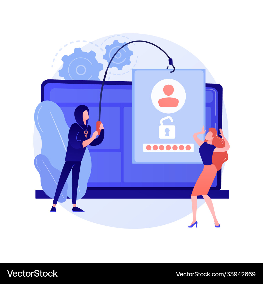 Data stealing malware abstract concept Vector Image
