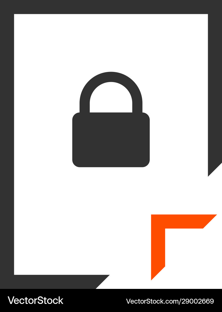 Document lock icon unlock file secret Document lock icon unlock file secret Vector Image