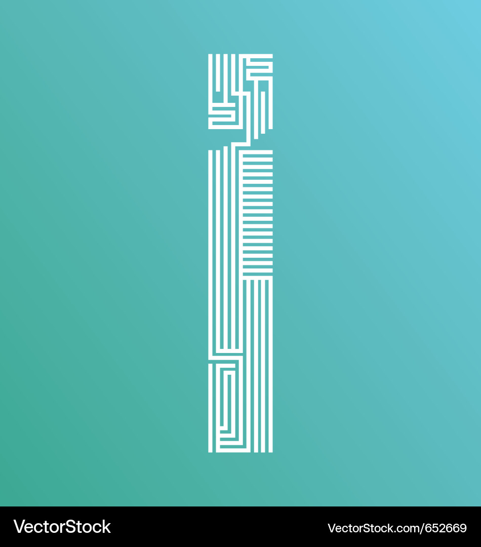 Linear Maze Pattern vector image