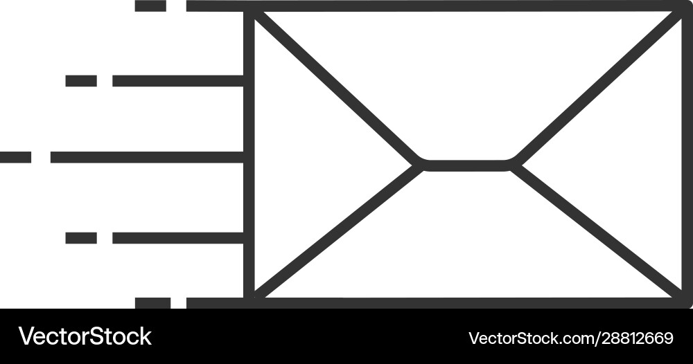 Mailing linear icon Mailing linear icon vector image