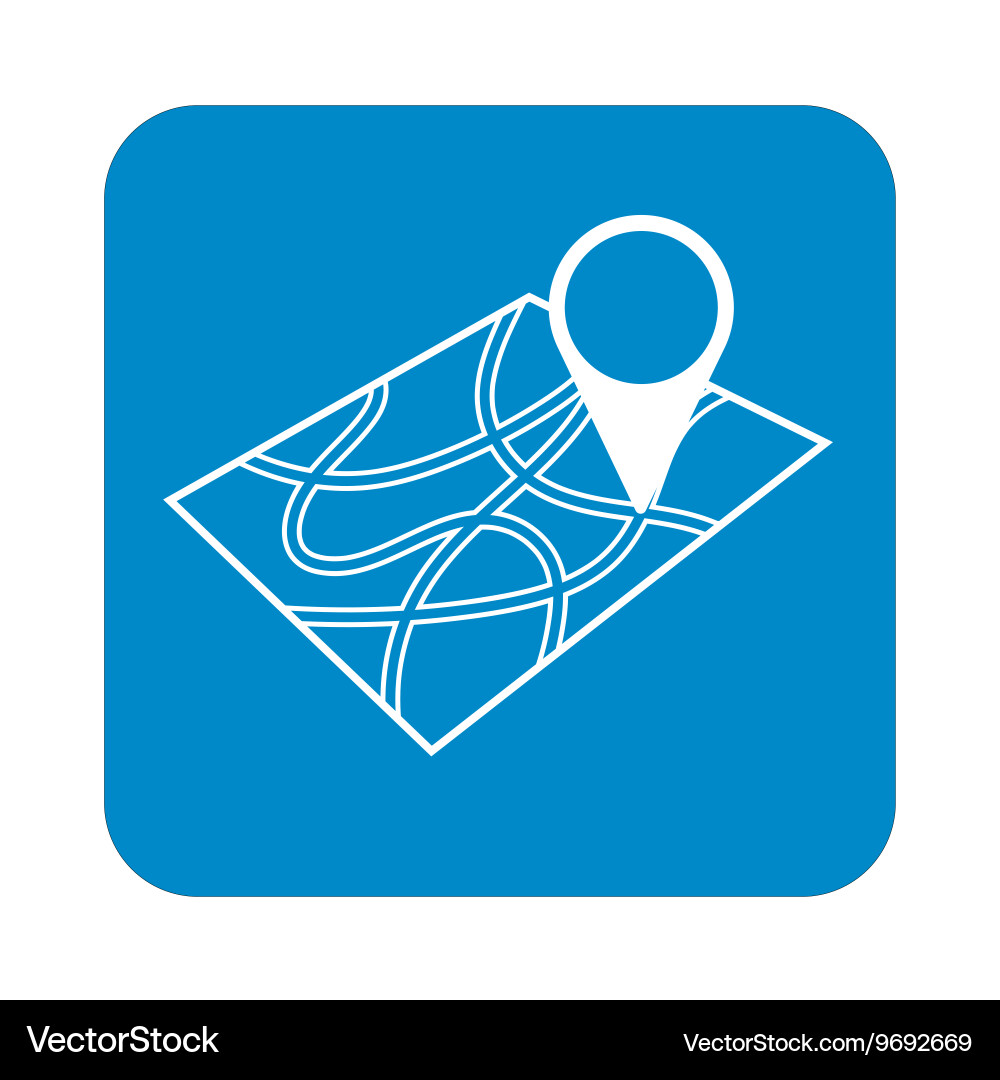 Pointer on map icon vector image