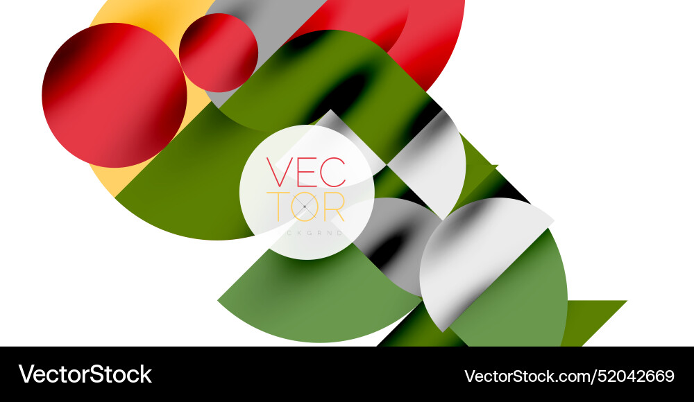 Shadow effect shiny circles and round triangles Vector Image