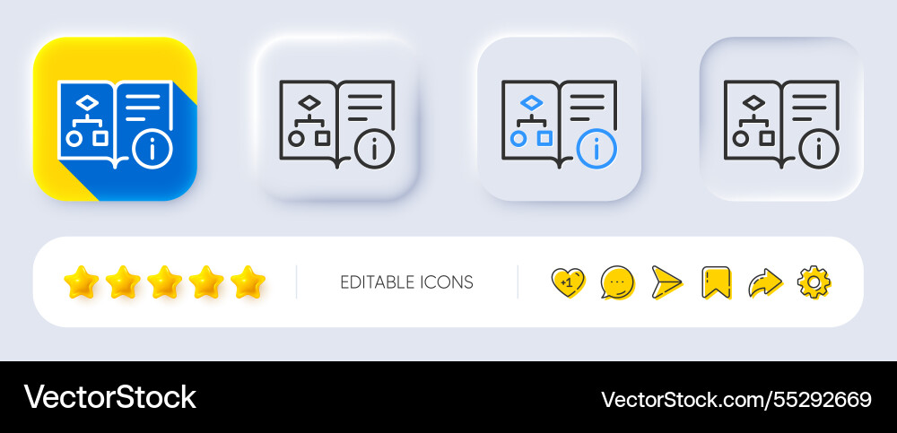 Technical algorithm line icon project Technical algorithm line icon project vector image