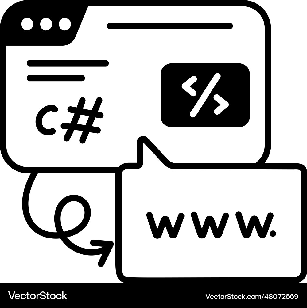 Web-Programmierung vektorbild